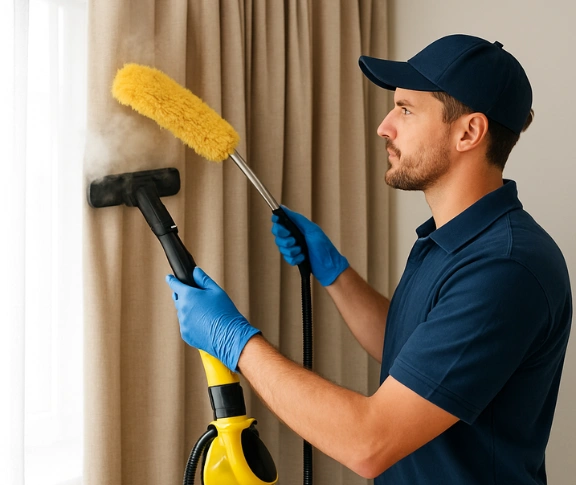 Trusted curtain steam cleaning technician Matty Curtain Cleaning wurtulla QLD