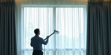 Commercial curtain steam cleaning service wurtulla hotels offices